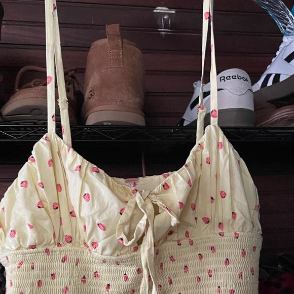 2/$50 Free People Yellow Floral Midi Dress - Picture 5 of 7